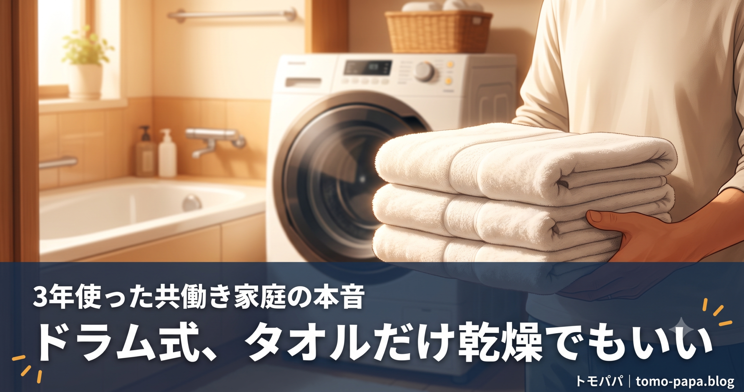 ドラム式は「タオルだけ乾燥」でも買ってよかった|日立ビッグドラムを3年使う共働きパパの本音